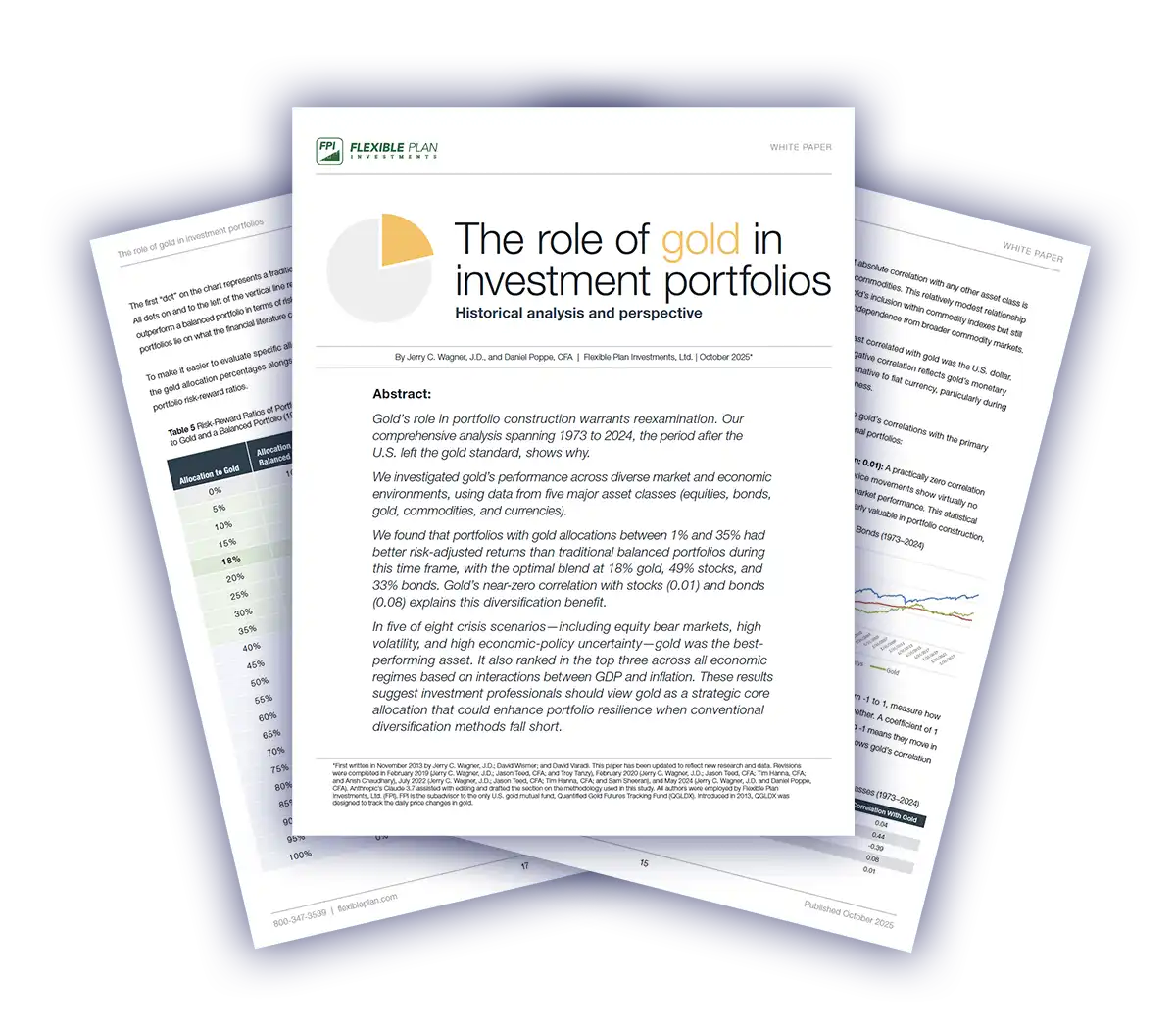 The role of gold in portfolios whitepaper preview